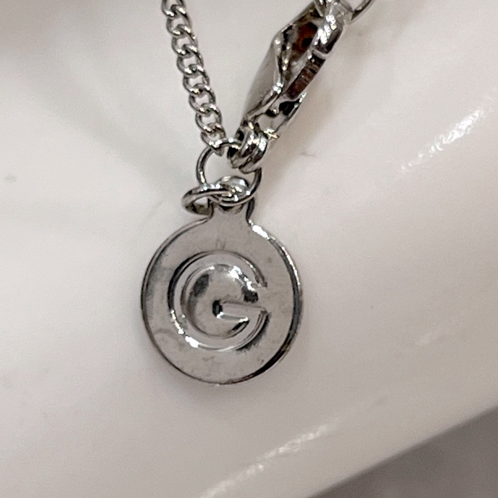 GUESS Silver Rhinestone Initial 'D' Necklace - Picture 6 of 11